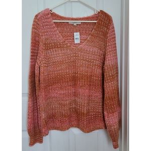 NWT Ann Taylor Loft Orange Dyed Sweater large